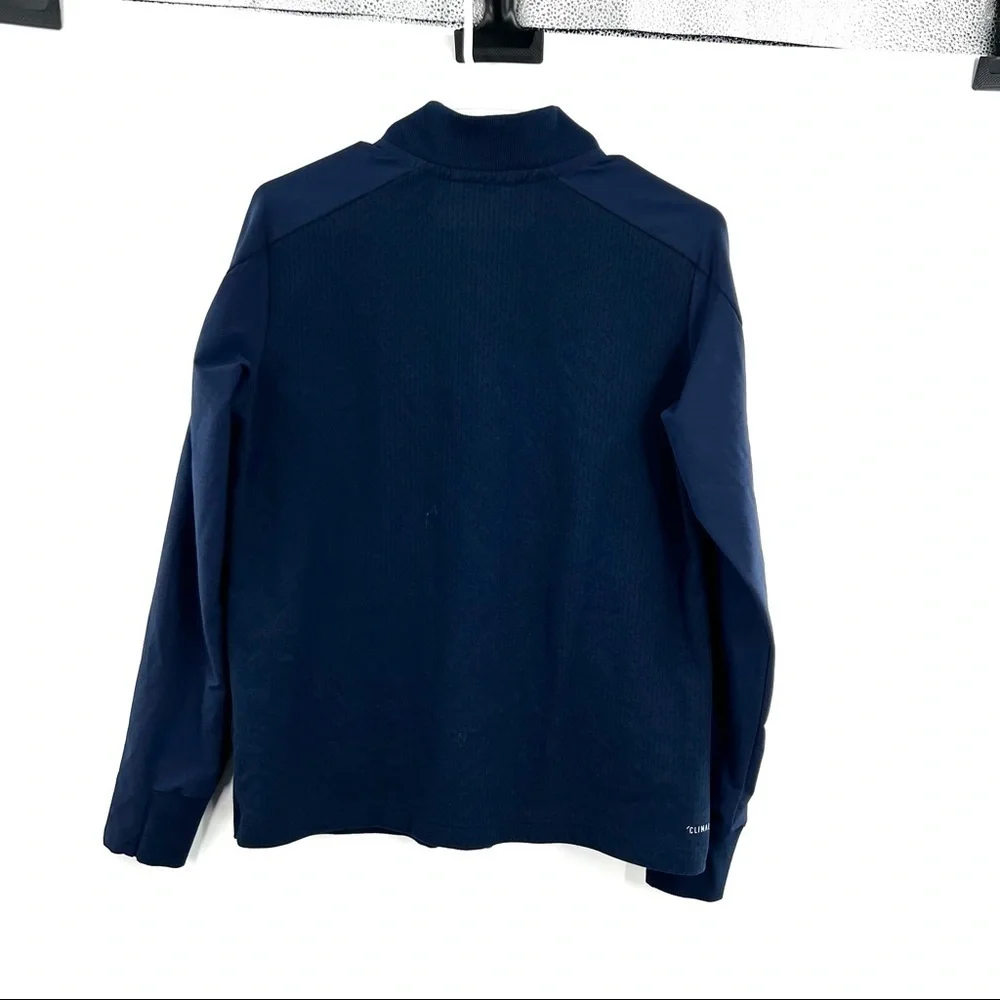 Adidas climalite 2016 sideline blue front zip long sleeve jacket M